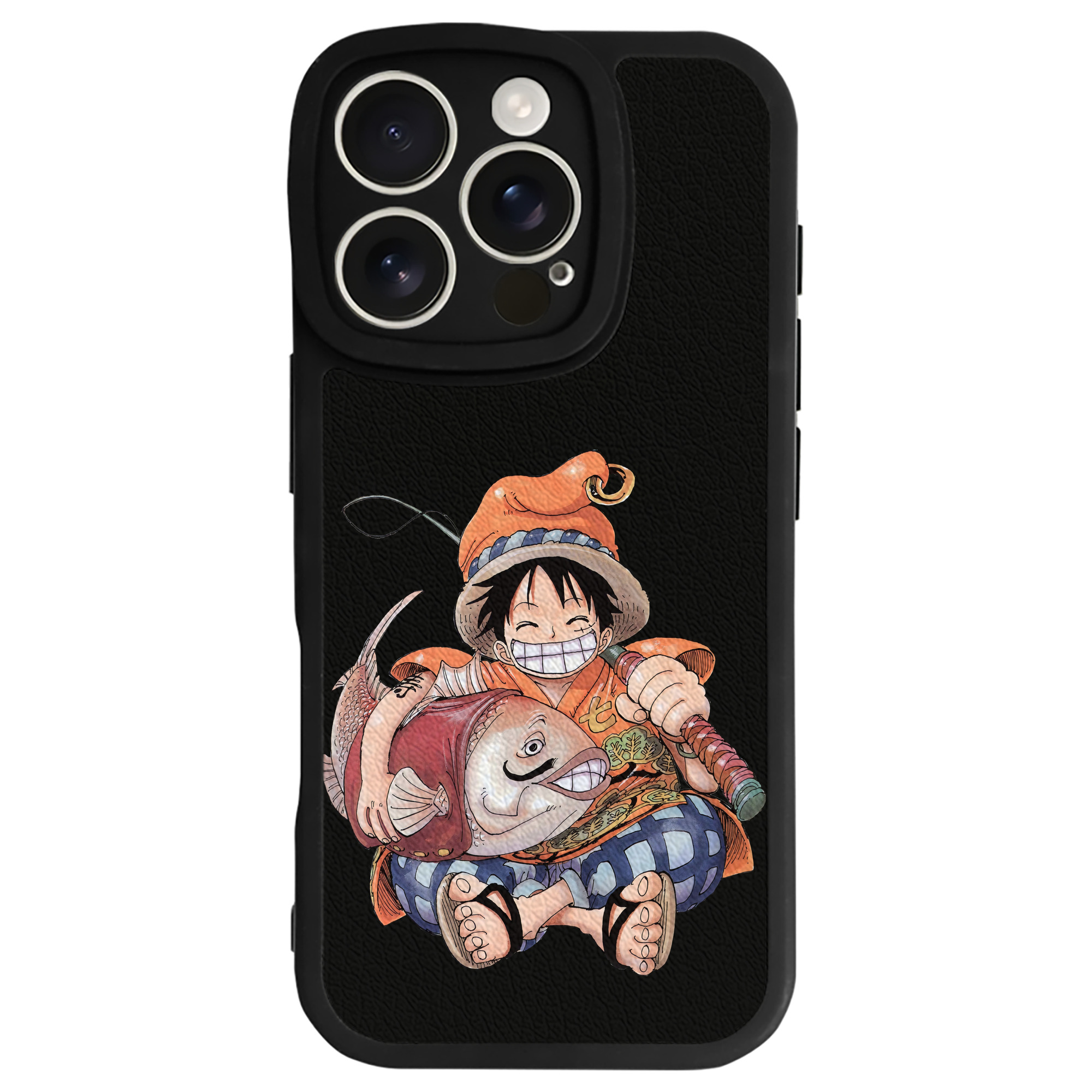 （画像用） ワンピース モンキー・D・ルフィ ONE PIECE Monkey D. Luffy 【iPhone 16シリーズ対応】シリコンスマホケース（レザー調） 材質：シリコン